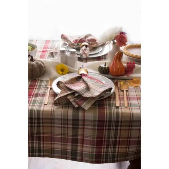 DII&reg; 120" Give Thanks Plaid Tablecloth {6}