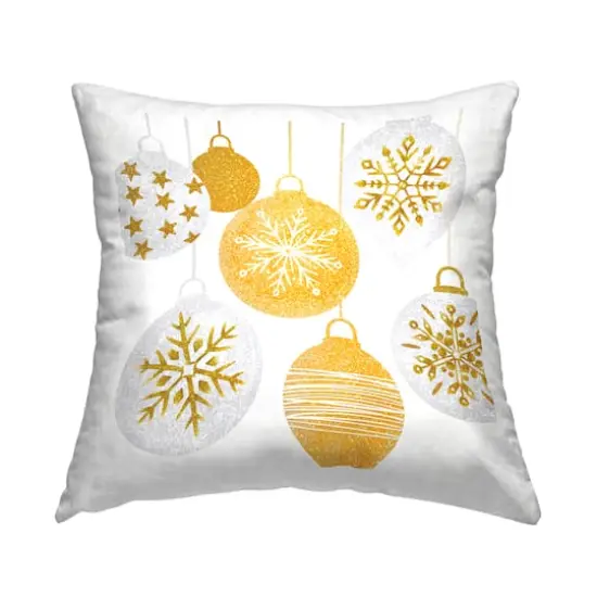 Stupell Industries Twinkling Snowflake Ornaments Throw Pillow {1}