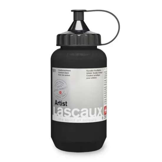 Lascaux Artist Acrylic Paint, 390mL 181 Carbon Black {4}