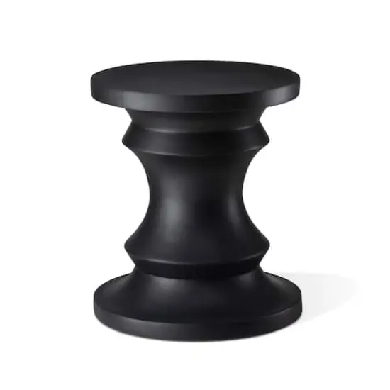 Glitzhome&reg; 18" Black Chess Garden Stool {1}