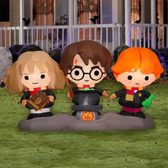 7.5ft. Airblown&reg; Inflatable Harry, Ron, and Hermione with Cauldron {5}