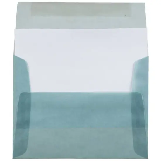JAM Paper A2 Translucent Vellum Invitation Envelopes, 50ct. Ocean Blue {5}
