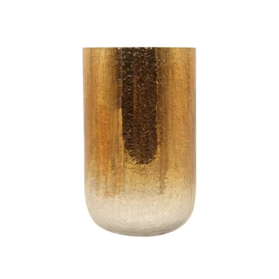 9.5" Ombre Glass Hurricane Candle Holder by Ashland Yellow {1}