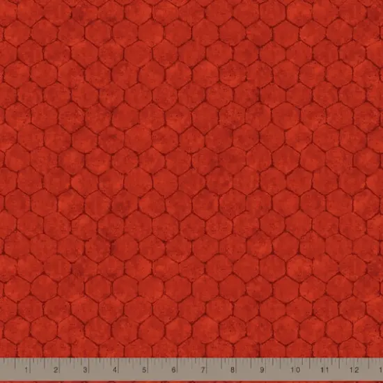 Springs Creative Crown Roost Red Chicken Wire Cotton Fabric {3}