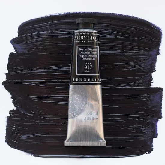 Sennelier Extra Fine Artists' Acrylic Paint, 60mL 917 Dioxazine Purple {4}