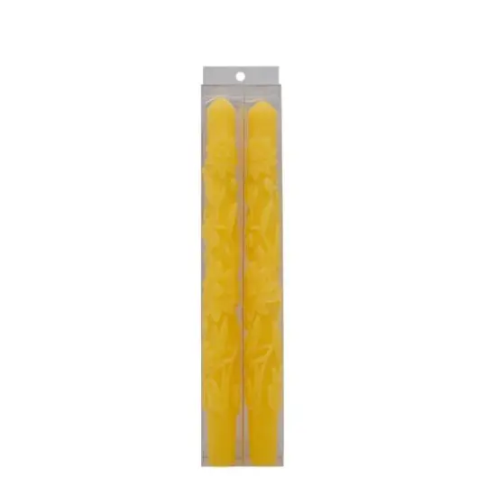 10" Yellow Día de los Muertos Sunflower Taper Candles, 2ct. by Ashland® {4}