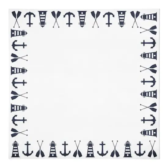 Nautical Border 10" x 10" Poly Twill Napkin {1}