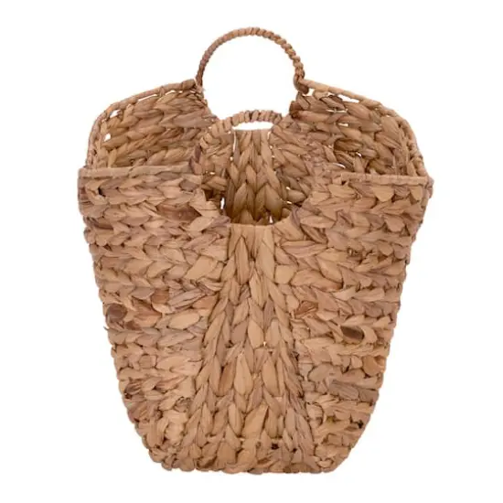 Household Essentials 17.5" Woven Natural Hyacinth Basket with Handles {9}