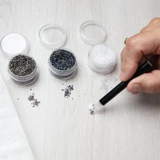 1.2mm Glass Micro Rhinestones by Bead Landing&trade;, 0.7oz. Hematite {6}