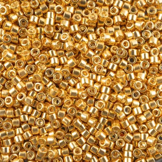 John Bead 11/0 Miyuki Delica Glass Seed Beads, 5g Yellow Gold Galvanized Dyed {1}
