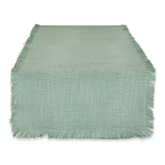 DII&reg; 72" Basket Fringe Table Runner Jadeite {1}