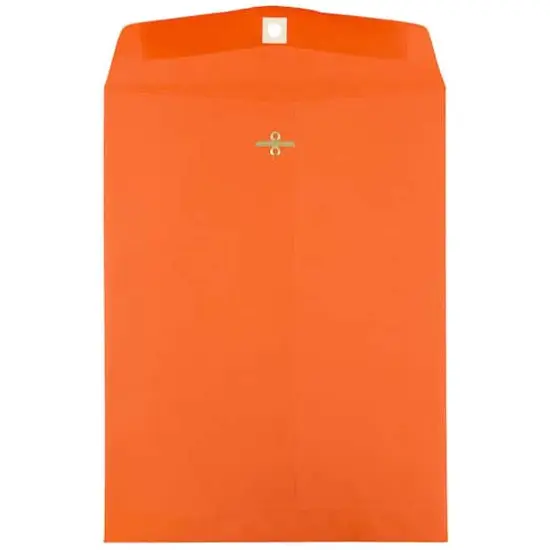 JAM Paper 10" x 13" Orange Recycled Clasp Closure Envelopes, 50ct. {1}