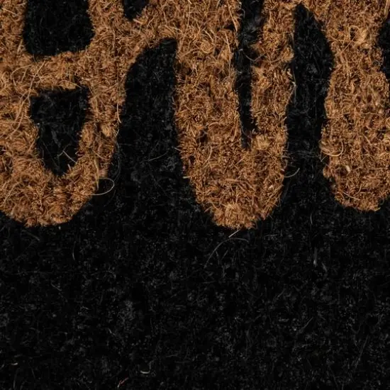 Hello Honey&reg; Black Natural Coir Welcome Step Doormat {10}