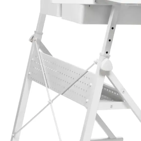 Metal & Glass Artist Table by Artist's Loft&reg; White {4}