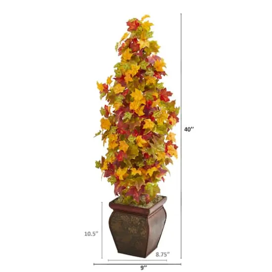 3ft. Autumn Maple Tree in Brown Decorative Planter {3}
