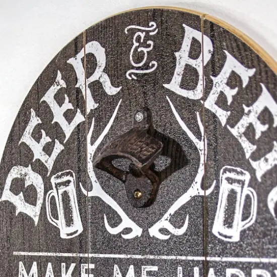 Deer & Beer Bottle Opener & Cap Catcher Wall D&eacute;cor {4}