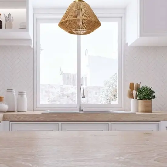 Hello Honey&reg; 13.8" Coastal Ceiling Lamp with Natural Paper Rope Shade and Iron Base {4}