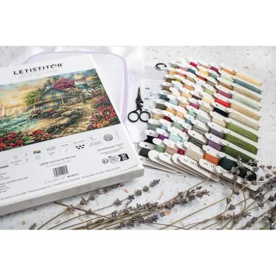 LetiStitch Sunrise by the Sea Counted Cross Stitch Kit {11}
