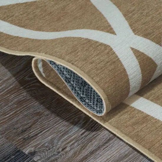 My Magic Carpet Intersections Washable Rug Camel {4}