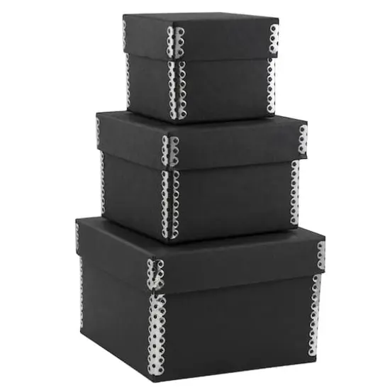 JAM Paper Black Kraft Nesting Box Set {1}