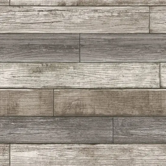 NuWallpaper Reclaimed Wood Plank Natural Peel & Stick Wallpaper {1}
