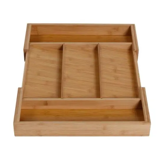Honey Can Do Natural Adjustable Bamboo Drawer Organizer {9}