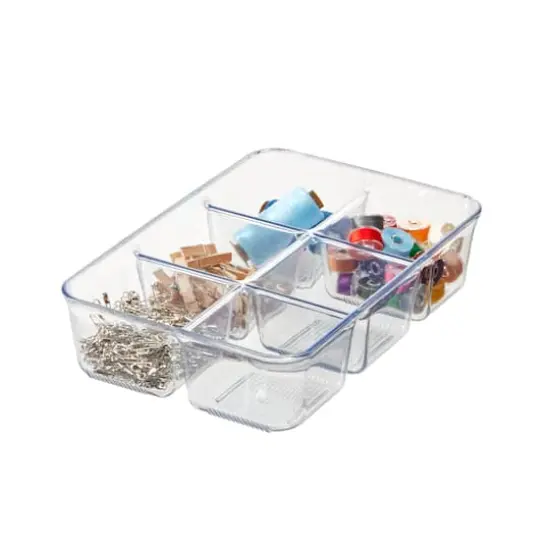 iDesign 6 Compartment Plastic Drawer Organizer {2}