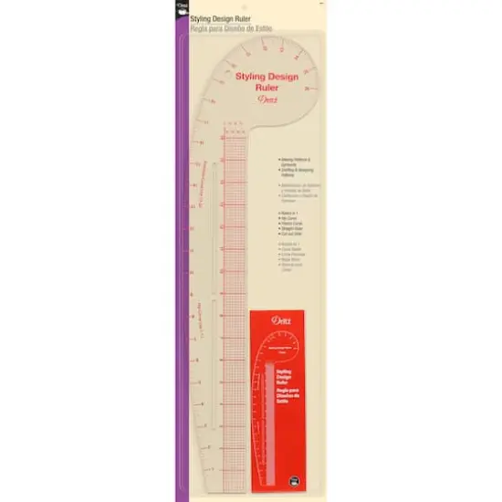 Dritz&reg; Clear Curved & Straight Edge Styling Design Ruler {1}