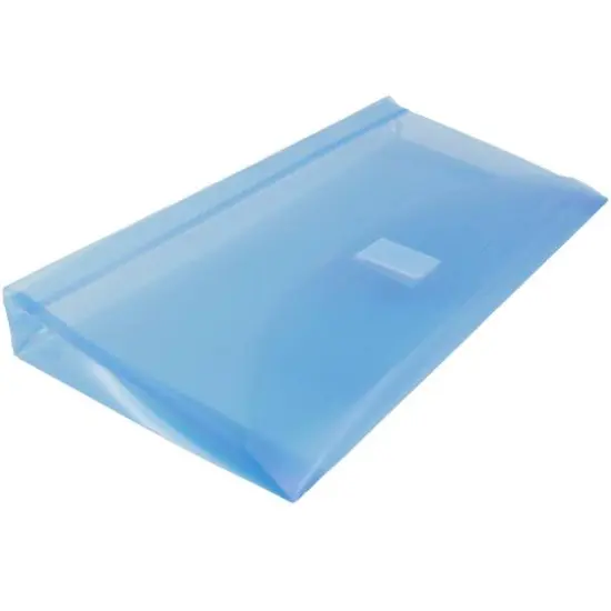 JAM Paper 5.25" x 10" Plastic Hook & Loop Closure Envelopes, 12ct. Blue {6}