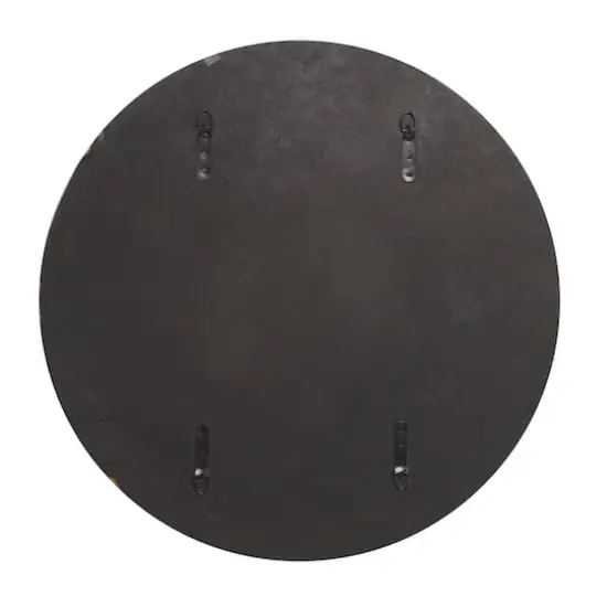 28" Black Contemporary Marble Wall Mirror {5}