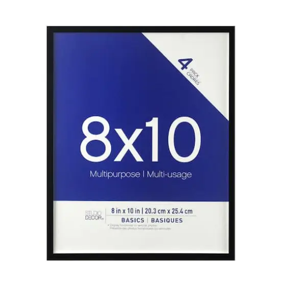 4 Pack Basics 8" x 10" Black Multipurpose Wall Frames by Studio D&eacute;cor&reg; {5}