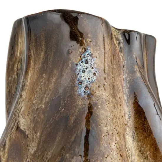 Hello Honey® 10.5" Multicolor Hand-Painted Stoneware Organic Vase with Reactive Glaze {6}