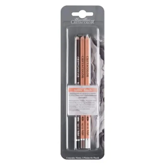 Cretacolor 3 Piece Artists Drawing Pencils Set {1}