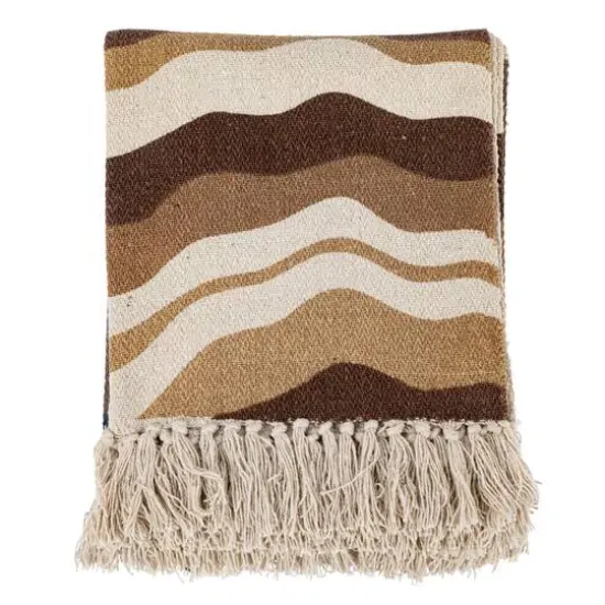Hello Honey&reg; Multicolor Print & Fringe Recycled Cotton Throw Blanket {4}