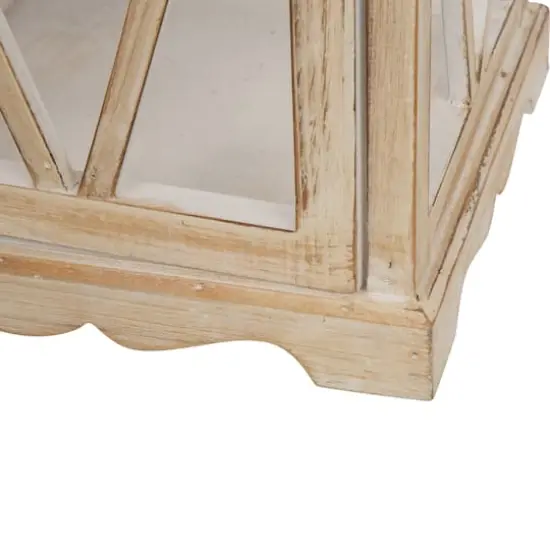 Glitzhome&reg; White Farmhouse Wood & Metal Lantern Set {5}