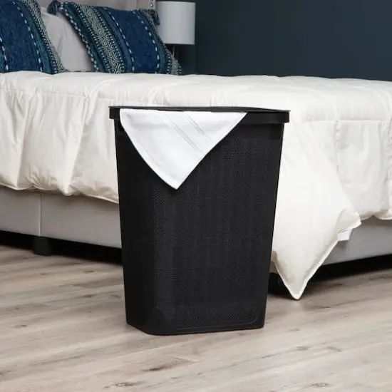 Mind Reader 18" x 24" Slim Laundry Hamper Black {3}