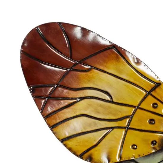 Red Metal Eclectic Wall Decor, 36" x 27" {4}