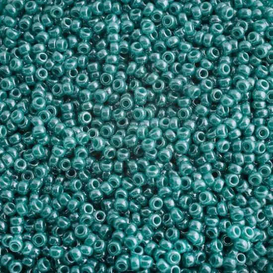 Miyuki&reg; 11/0 Glass Seed Beads, 22g Turquoise Green Opaque Luster {1}