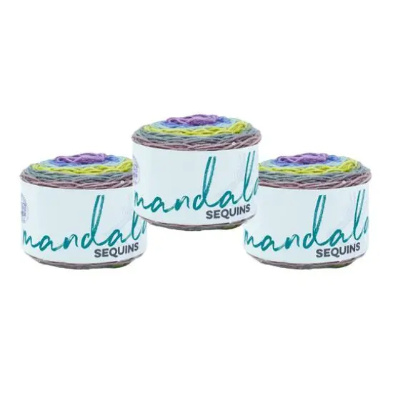 3 Pack Lion Brand&reg; Mandala&reg; Sequins Ametrine {1}