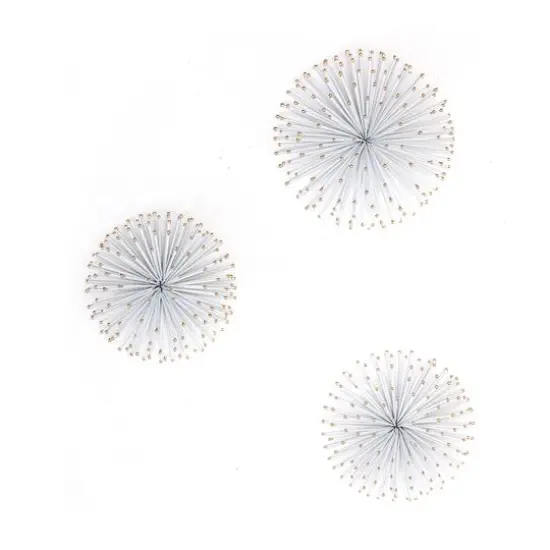 Habitat Decor White & Gold Starburst Metal Wall Art Set  {1}