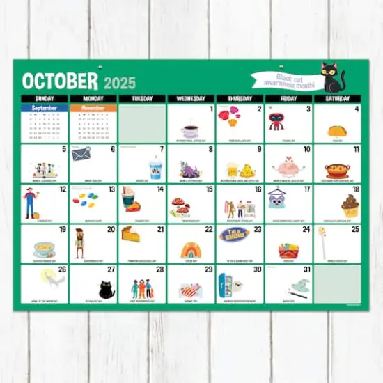 July 2025 - June 2026 Medium Every Day's A Holiday Desk Pad Monthly Blotter Calendar {5}