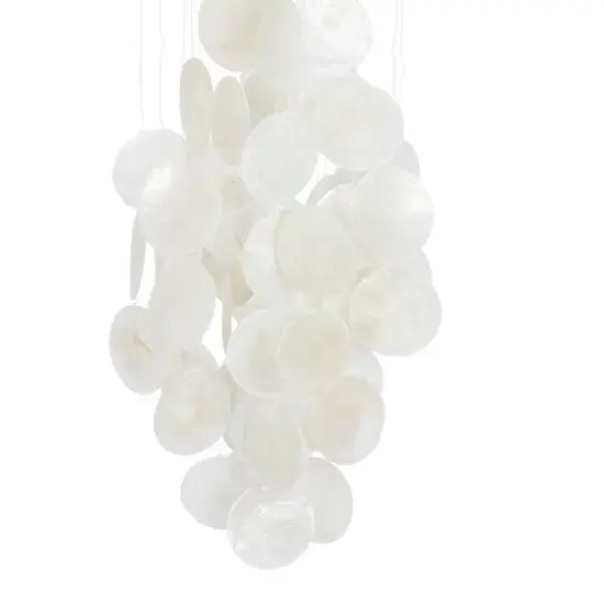 27" Capiz Coastal Windchime White {5}