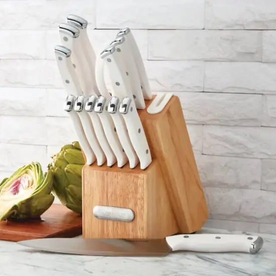 Farberware EdgeKeeper White 14-Piece Cutlery Set {7}