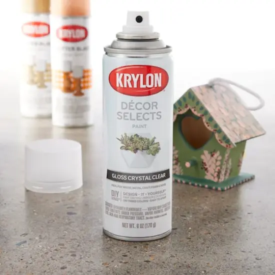 Krylon&reg; D&eacute;cor Selects Gloss Paint & Primer Crystal Clear {3}