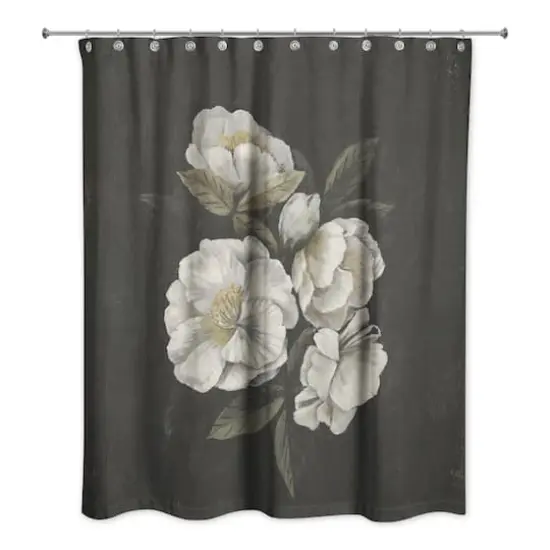 Dark Mood Antique Floral 71" x 74" Shower Curtain {3}