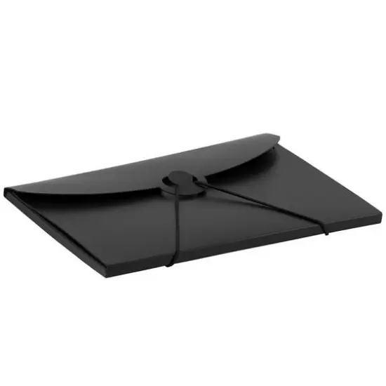 JAM Paper Black 6.5" x 9.5" Plastic Portfolio {5}