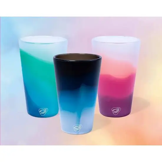 Silipint&reg; 16oz. Aurora, Moon Beam, Desert Sun & Mountain Air Silicone Pint Glasses, 4ct. {5}