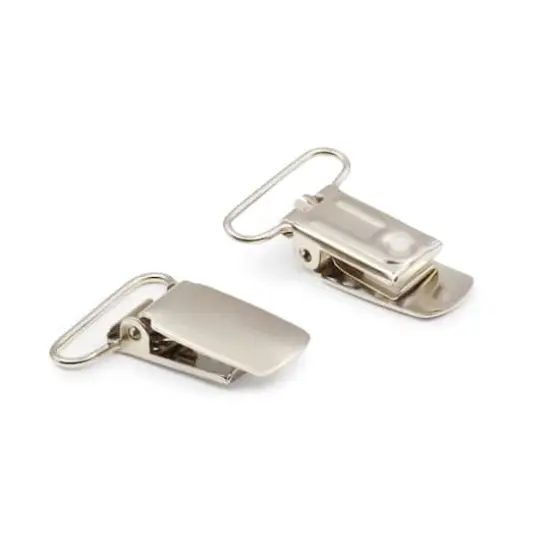 Dritz&reg; Silver 1" Suspender/Mitten Clips, 24ct. {3}