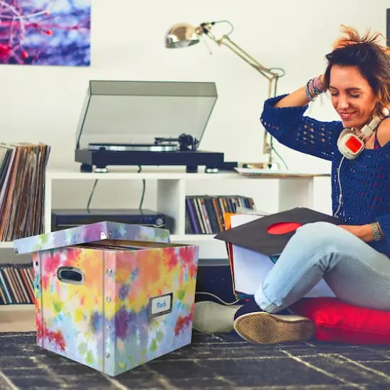 12" Snap-N-Store Tie Dye Vinyl Record Storage Box {4}