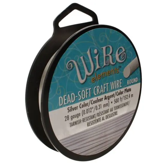 The Beadsmith&reg; Wire Elements&trade; 28 Gauge Tarnish Resistant Soft Temper Wire, 500ft. Silver {1}